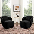 Fauteuil pivotant rembourré 33 W (lot de 2)