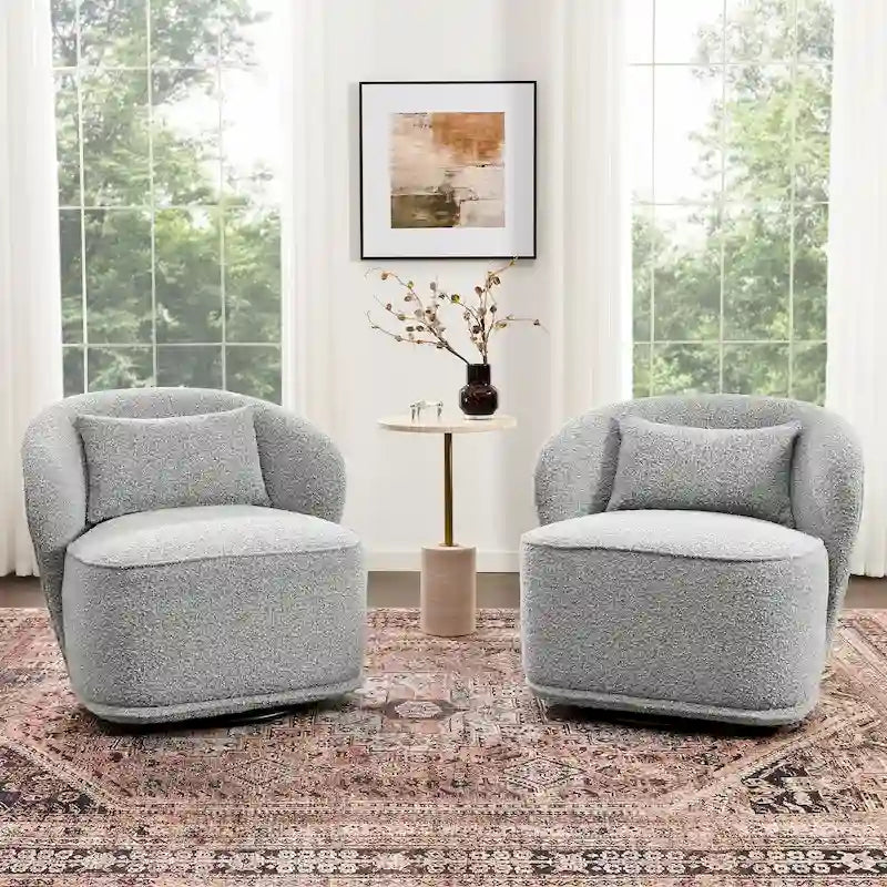 Fauteuil pivotant rembourré 33 W (lot de 2)