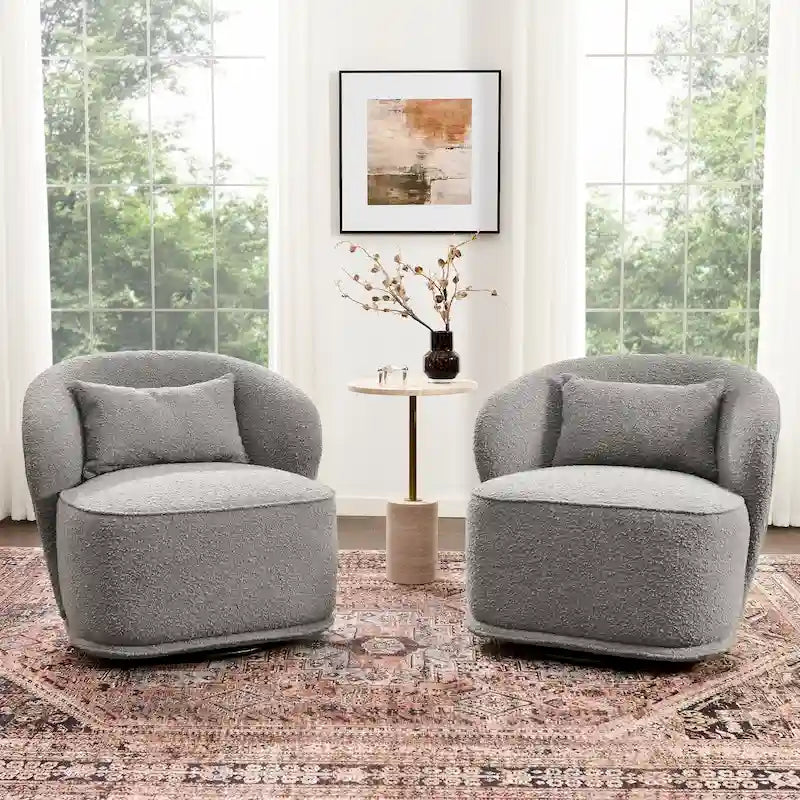 Fauteuil pivotant rembourré 33 W (lot de 2)