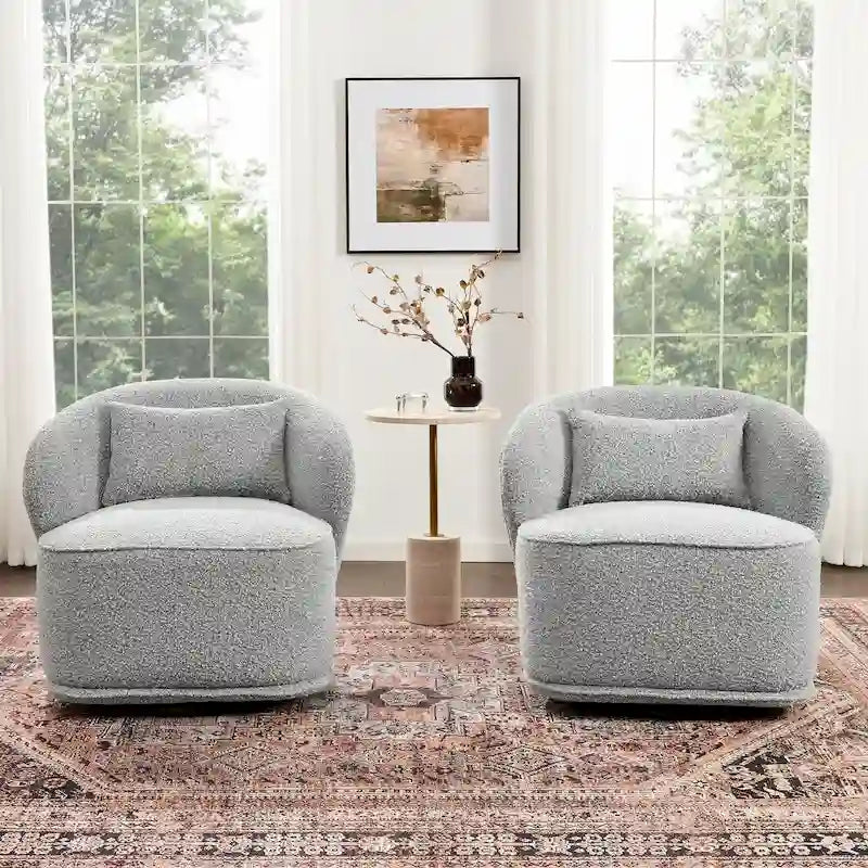 Fauteuil pivotant rembourré 33 W (lot de 2)