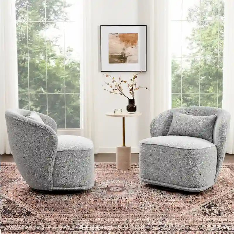 Fauteuil pivotant rembourré 33 W (lot de 2)