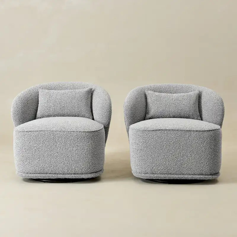 Fauteuil pivotant rembourré 33 W (lot de 2)