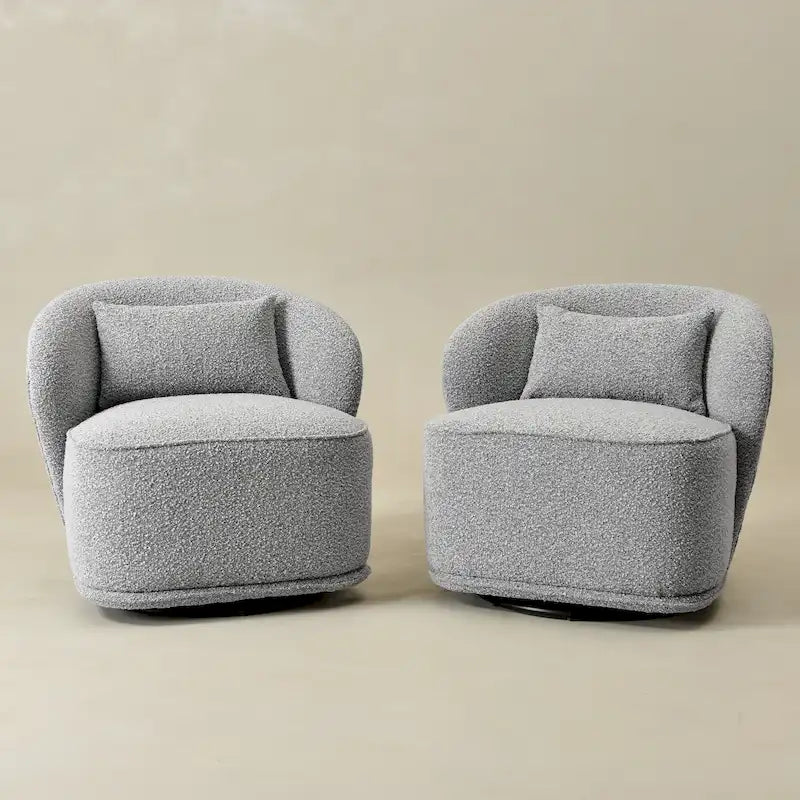 Fauteuil pivotant rembourré 33 W (lot de 2)