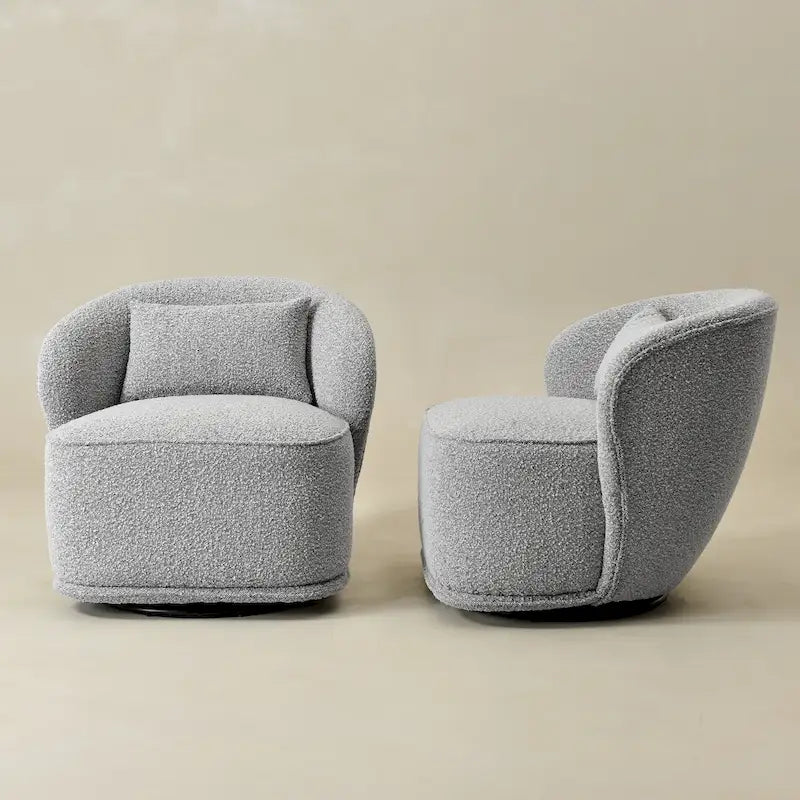 Fauteuil pivotant rembourré 33 W (lot de 2)
