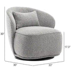 Fauteuil pivotant rembourré 33 W (lot de 2)