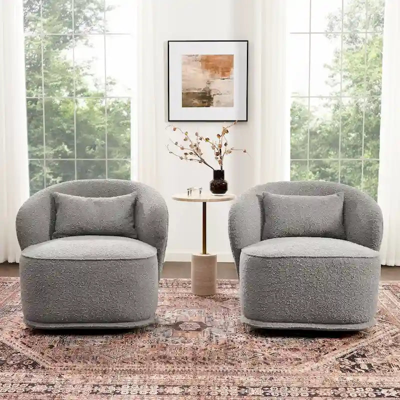 Fauteuil pivotant rembourré 33 W (lot de 2)