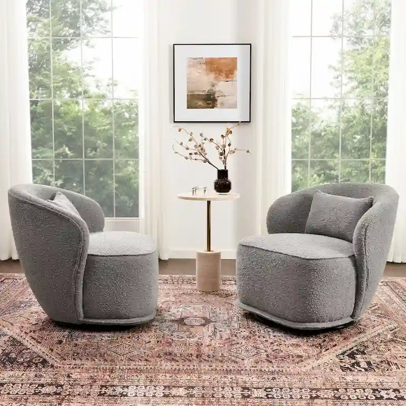 Fauteuil pivotant rembourré 33 W (lot de 2)
