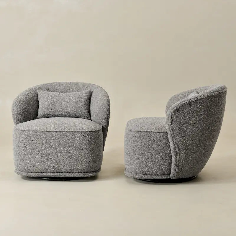 Fauteuil pivotant rembourré 33 W (lot de 2)