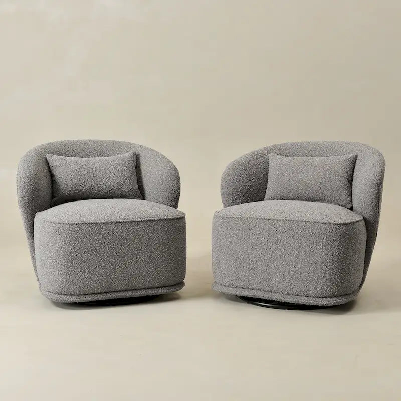 Fauteuil pivotant rembourré 33 W (lot de 2)