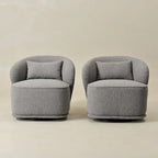Fauteuil pivotant rembourré 33 W (lot de 2)
