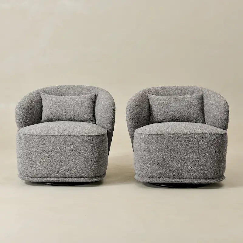 Fauteuil pivotant rembourré 33 W (lot de 2)