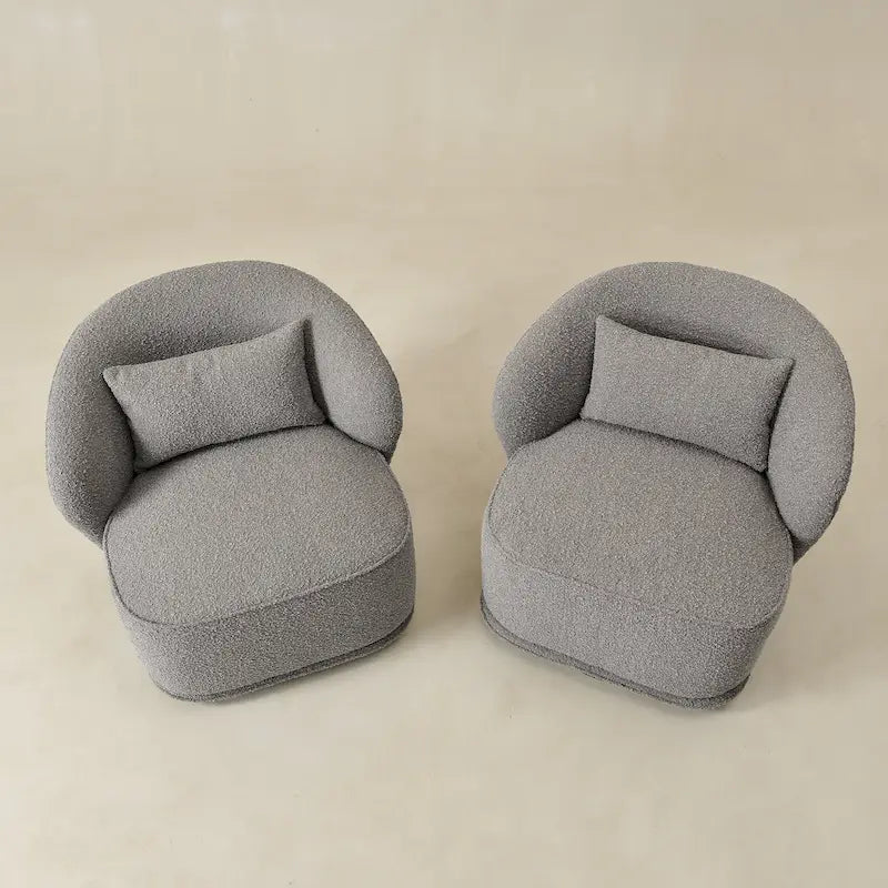 Fauteuil pivotant rembourré 33 W (lot de 2)
