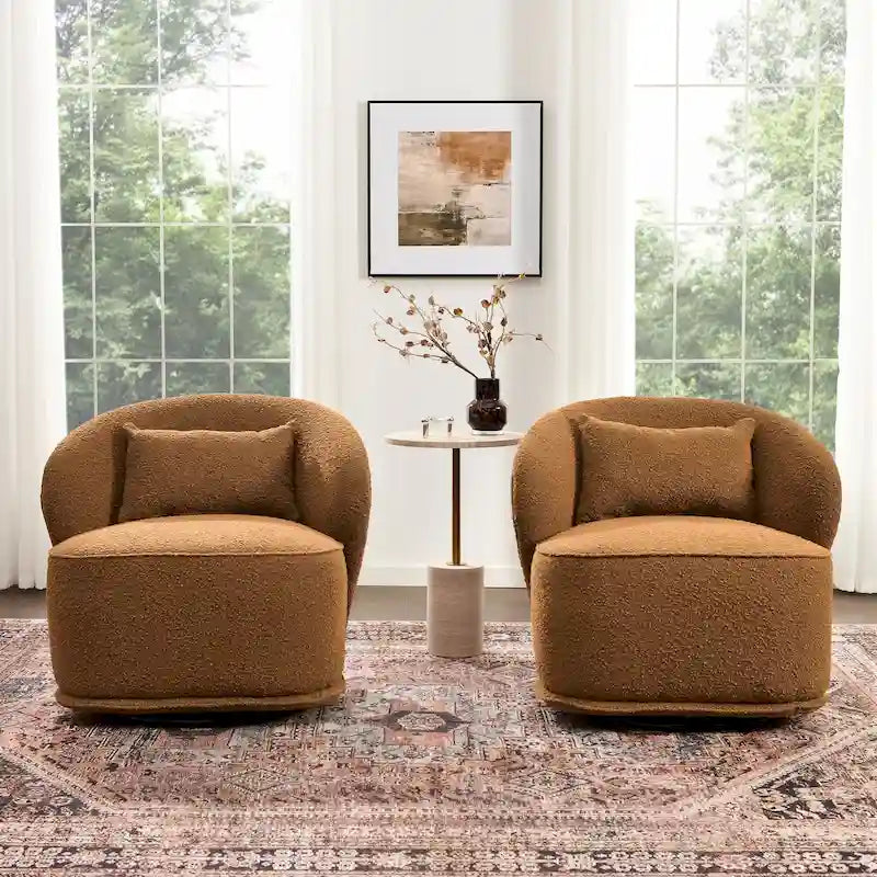 Fauteuil pivotant rembourré 33 W (lot de 2)
