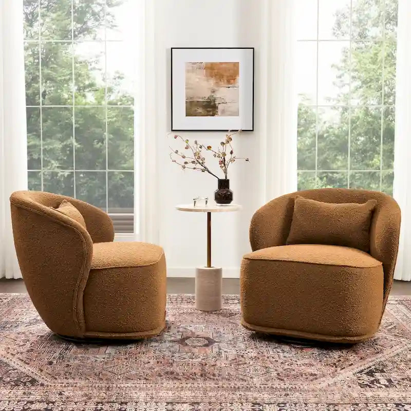 Fauteuil pivotant rembourré 33 W (lot de 2)