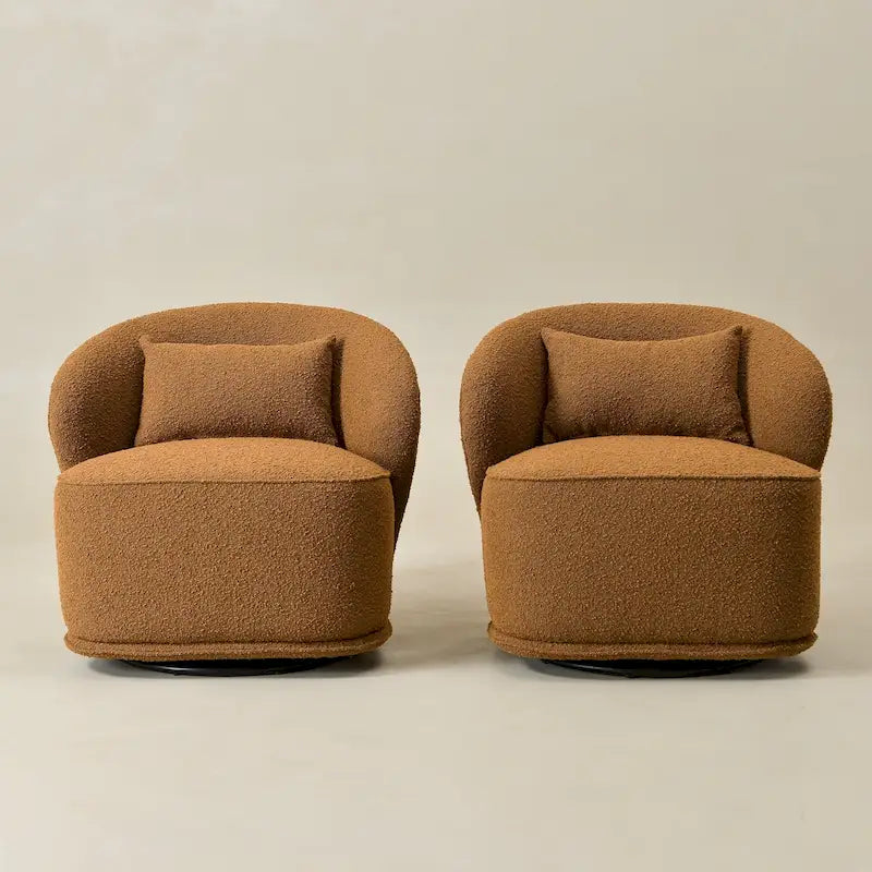 Fauteuil pivotant rembourré 33 W (lot de 2)