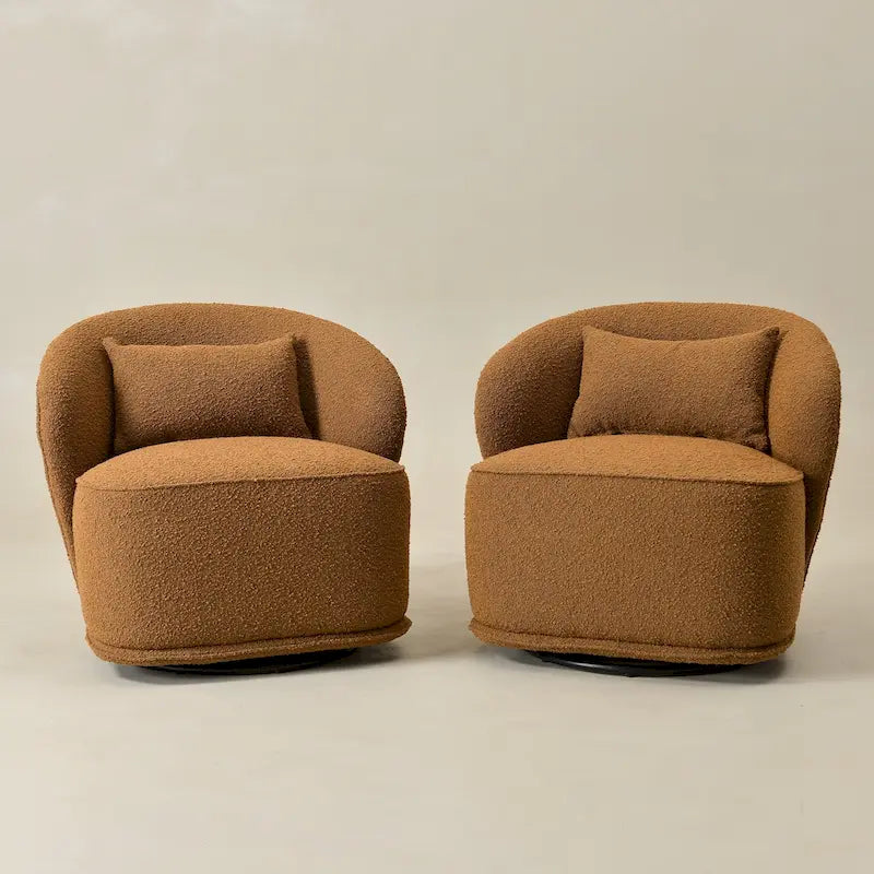Fauteuil pivotant rembourré 33 W (lot de 2)