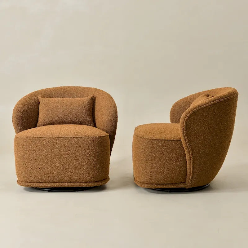 Fauteuil pivotant rembourré 33 W (lot de 2)