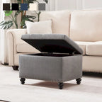 Banc de rangement ottoman capitonné, Repose-pieds rectangulaire
