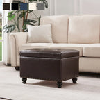 Banc de rangement ottoman capitonné, Repose-pieds rectangulaire