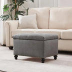 Banc de rangement ottoman capitonné, Repose-pieds rectangulaire