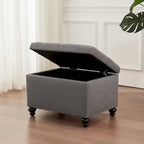 Banc de rangement ottoman capitonné, Repose-pieds rectangulaire