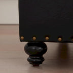 Banc de rangement ottoman capitonné, Repose-pieds rectangulaire