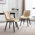 Lot de 2 chaises de salle à manger modernes rembourrées en similicuir