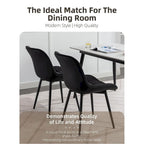 Lot de 2 chaises de salle à manger modernes rembourrées en similicuir