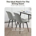 Lot de 2 chaises de salle à manger modernes rembourrées en similicuir