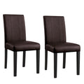 (Lot de 2) Chaises de salle à manger en similicuir rembourrées