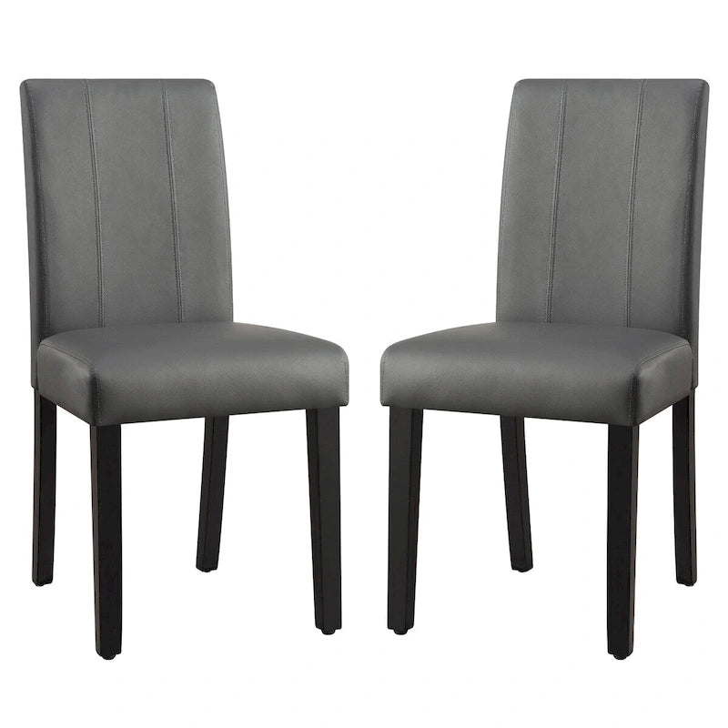 (Lot de 2) Chaises de salle à manger en similicuir rembourrées