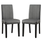 (Lot de 2) Chaises de salle à manger en similicuir rembourrées