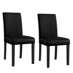 (Lot de 2) Chaises de salle à manger en similicuir rembourrées