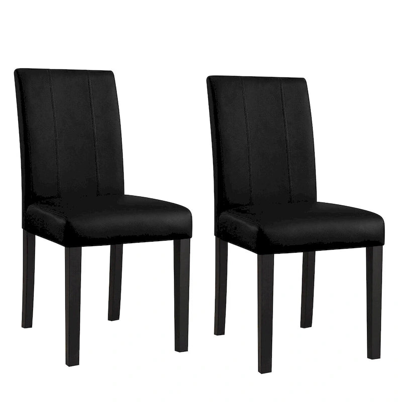 (Lot de 2) Chaises de salle à manger en similicuir rembourrées