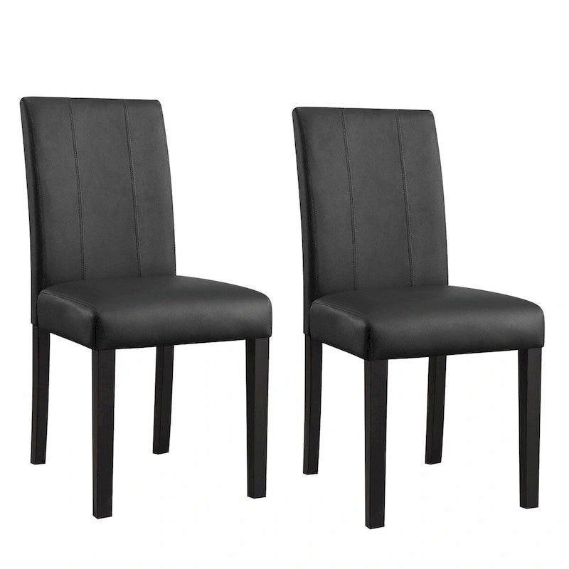 (Lot de 2) Chaises de salle à manger en similicuir rembourrées