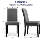 (Lot de 2) Chaises de salle à manger en similicuir rembourrées