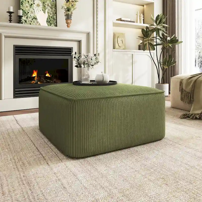 Pouffe carré en similicuir
