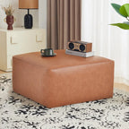 Pouffe carré en similicuir