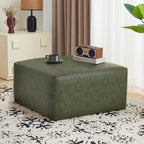 Pouffe carré en similicuir