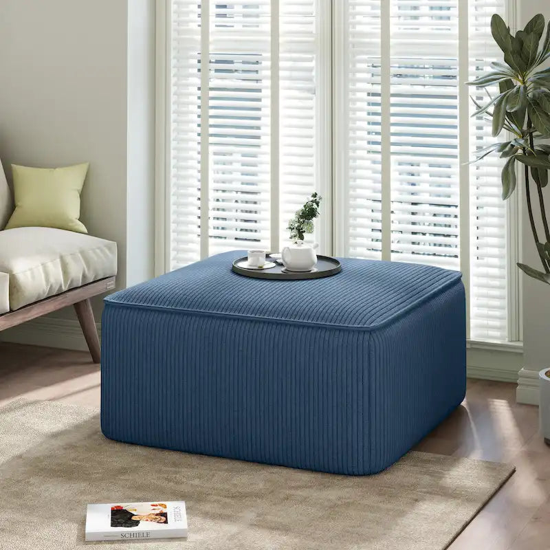 Pouffe carré en similicuir
