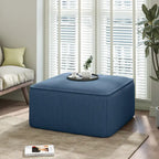 Pouffe carré en similicuir
