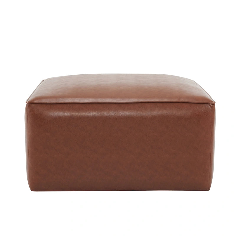 Pouffe carré en similicuir