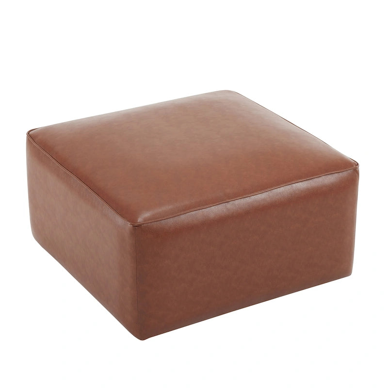 Pouffe carré en similicuir