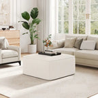Pouffe carré en similicuir