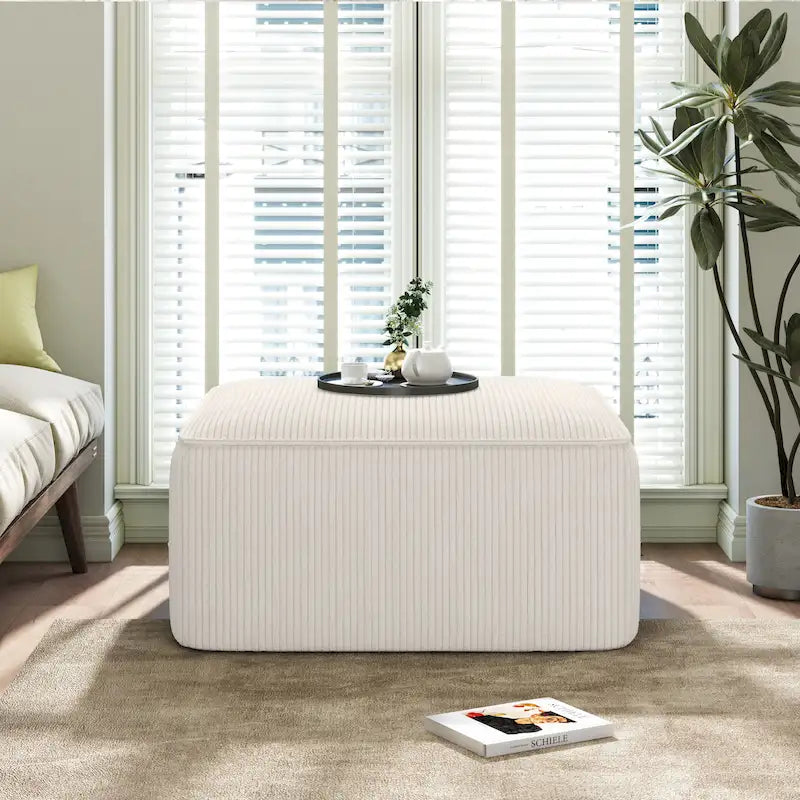 Pouffe carré en similicuir